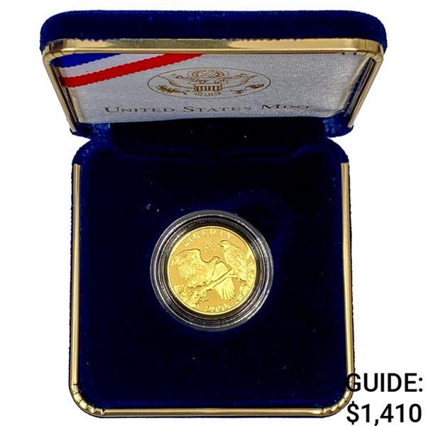 2008-W US Proof $5 Gold 8.359 grams Bald Egale Coi