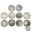 Image 1 : 1893 Circulated Columbian Half Dollars [10 Coins]