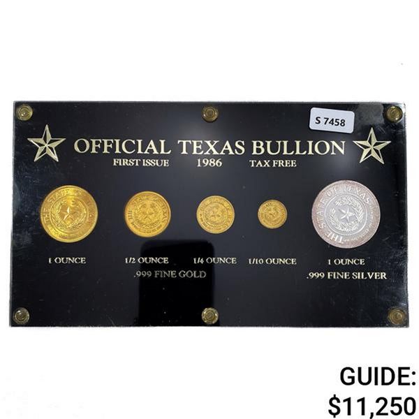 1986 Bullion Gold & SILV Set 1.85oz Gold (5 Coins)