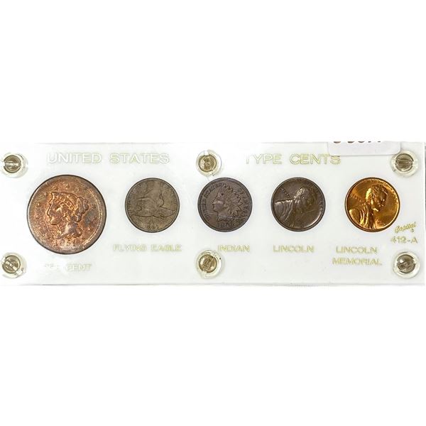 1851-1959 US Type Cent Set (5 Coins)