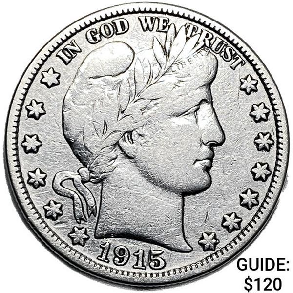 1915-S Barber Half Dollar