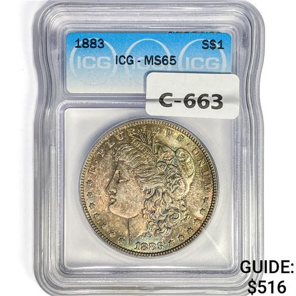 1883 Morgan Silver Dollar ICG MS65
