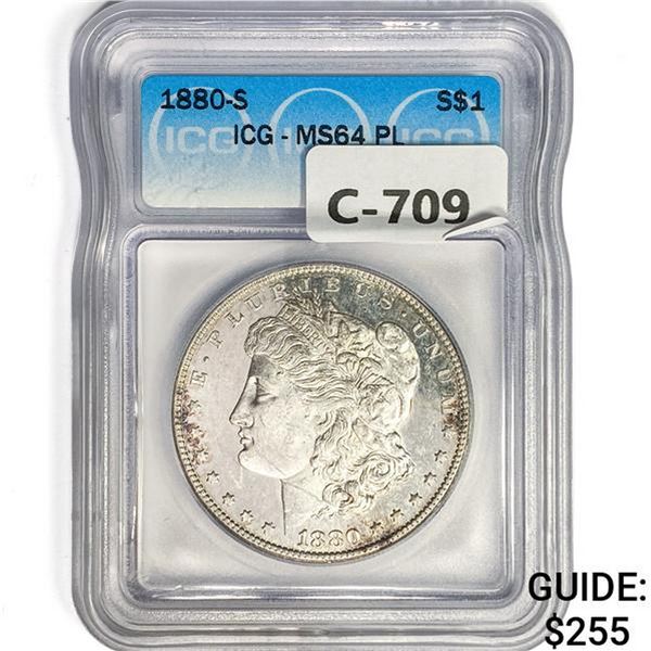1880-S Morgan Silver Dollar ICG MS64 PL
