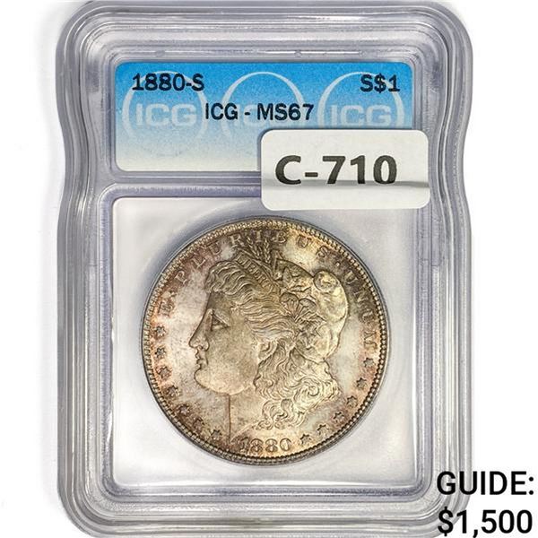 1880-S Morgan Silver Dollar ICG MS67