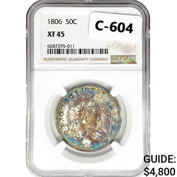 1806 Draped Bust Half Dollar NGC XF45