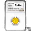 Image 1 : 1911 $2.50 Gold Quarter Eagle NGC AU58