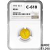 1910 $2.50 Gold Quarter Eagle NGC MS61