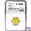 1909 $2.50 Gold Quarter Eagle NGC AU58