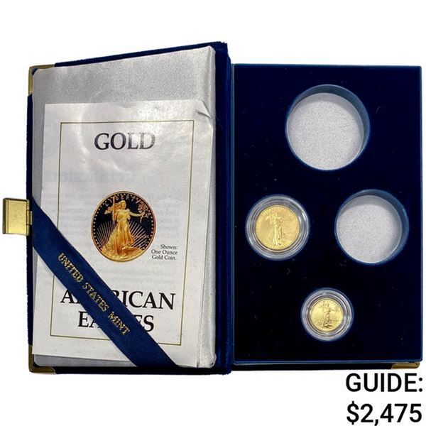 1990 Gold Eagle Coin Proof Set .35oz Gold [2 Coi
