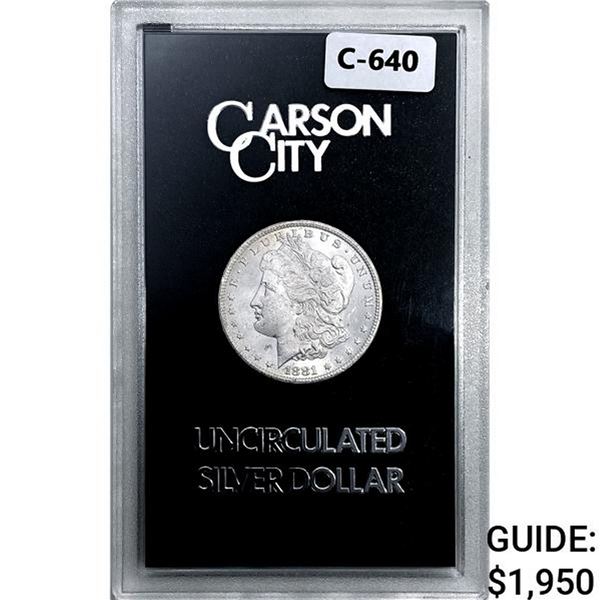 1881-CC Morgan Silver Dollar GSA
