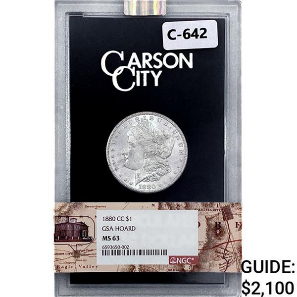 1880-CC Morgan Silver Dollar NGC MS63 GSA