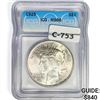1925 Silver Peace Dollar ICG MS66