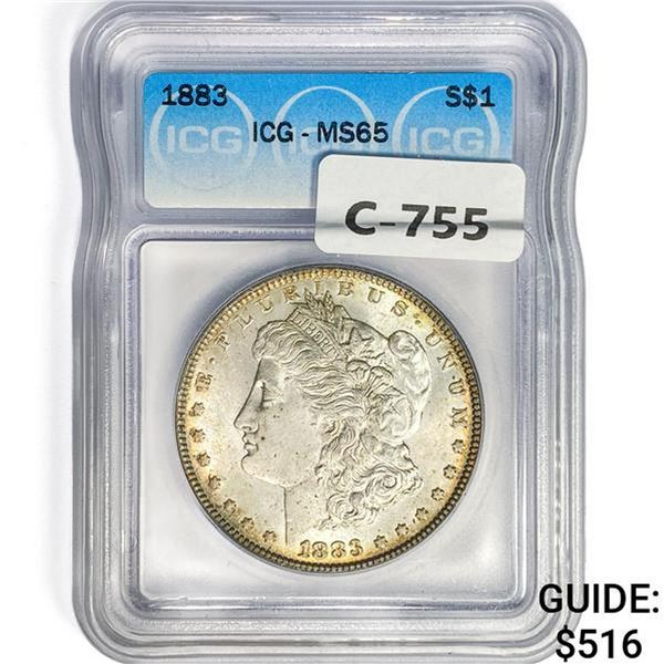 1883 Morgan Silver Dollar ICG MS65