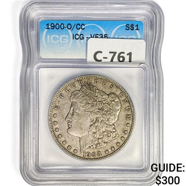 1900-O/CC Morgan Silver Dollar ICG VF35