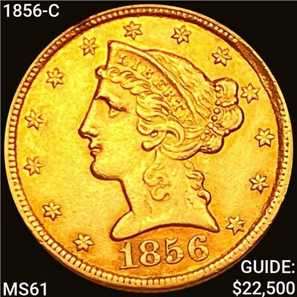 1856-C $5 Gold Half Eagle UNCIRCULATED