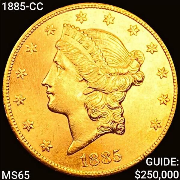 1885-CC $20 Gold Double Eagle GEM BU