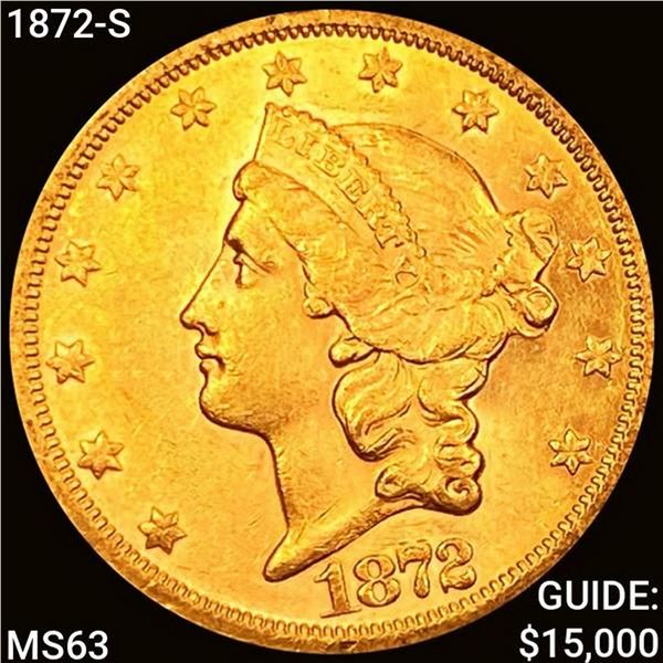 1872-S $20 Gold Double Eagle UNCIRCULATED