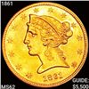 Image 1 : 1861 $5 Gold Half Eagle UNCIRCULATED