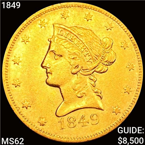 1849 $10 Gold Eagle UNCIRCULATED