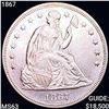 Image 1 : 1867 Seated Liberty Dollar CHOICE BU
