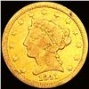 Image 1 : 1841-C $2.50 Gold Quarter Eagle LIGHTLY CIRCULATED