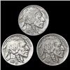 Image 1 : [3] Buffalo Nickels [1917, 1921, 1925] UNCIRCULATE
