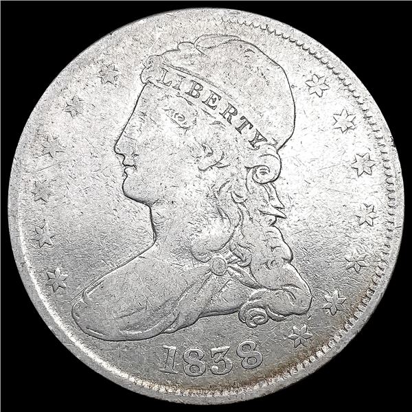 1838 GR-4 Capped Bust Half Dollar LIGHTLY CIRCULAT