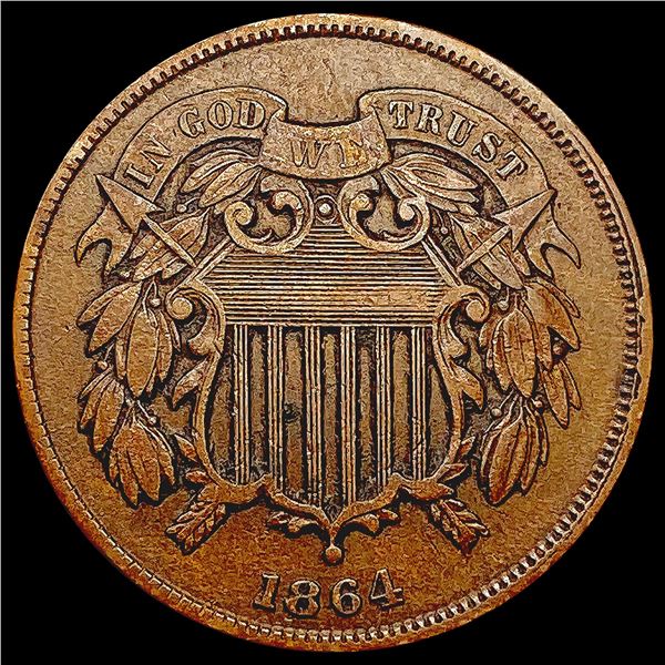 1864 Two Cent Piece CLOSELY UNCIRCULATED