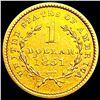 Image 2 : 1851 Rare Gold Dollar CLOSELY UNCIRCULATED