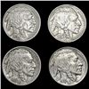 [4] Buffalo Nickels (1915, 1919, 1937-D, 1938-D) H