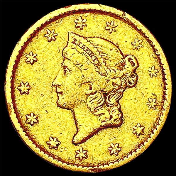 1851 Rare Gold Dollar CHOICE AU