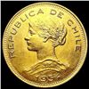 1954 Chilie .5885oz Gold 100 Pesos CHOICE AU