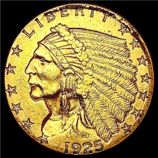 1925-D $2.50 Gold Quarter Eagle NEARLY UNCIRCULATE