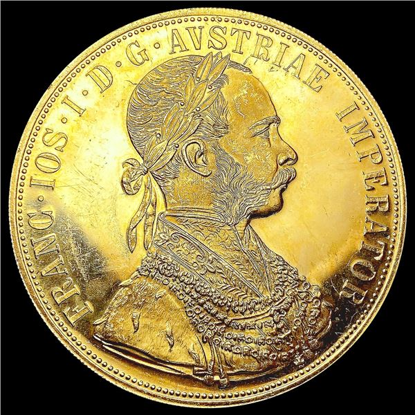 1915 Austria .4427oz Gold 4 Ducat CHOICE BU
