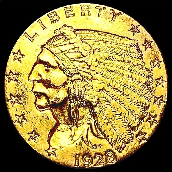 1928 $2.50 Gold Quarter Eagle CLOSELY UNCIRCULATED