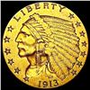1913 $2.50 Gold Quarter Eagle LIGHTLY CIRCULATED