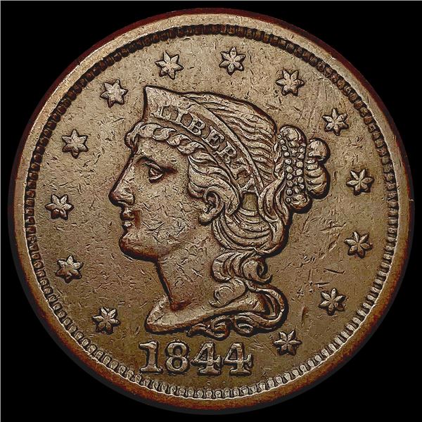 1844 Braided Hair Large Cent CLOSELY UNCIRCULATED