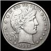Image 1 : 1908 Barber Half Dollar ABOUT UNCIRCULATED
