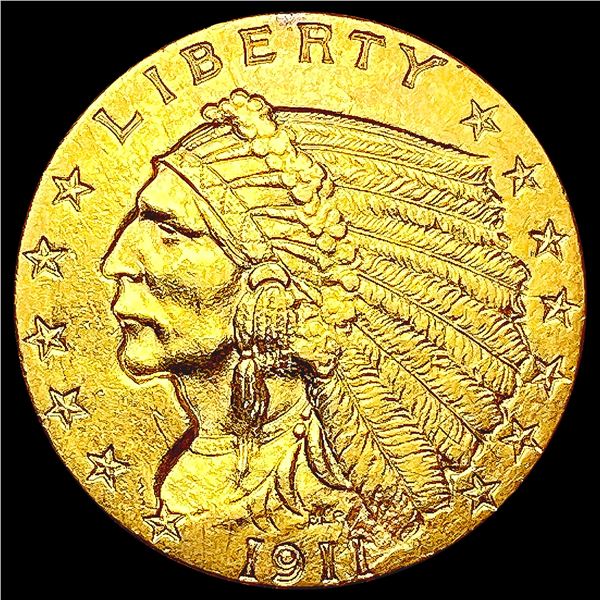 1911 $2.50 Gold Quarter Eagle CHOICE AU