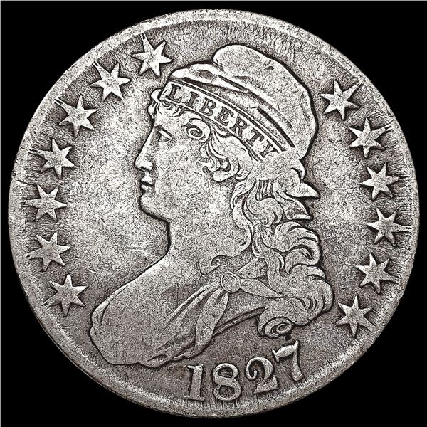 1827 Capped Bust Half Dollar LIGHTLY CIRCULATED