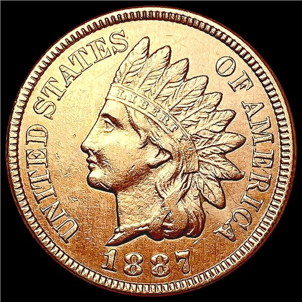 1887 RED Indian Head Cent CHOICE BU