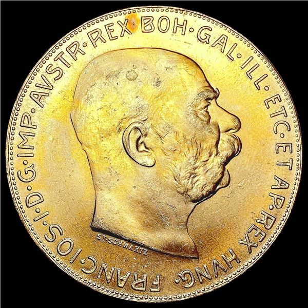 1915 Austria .9802oz Gold 100 Corona UNCIRCULATED