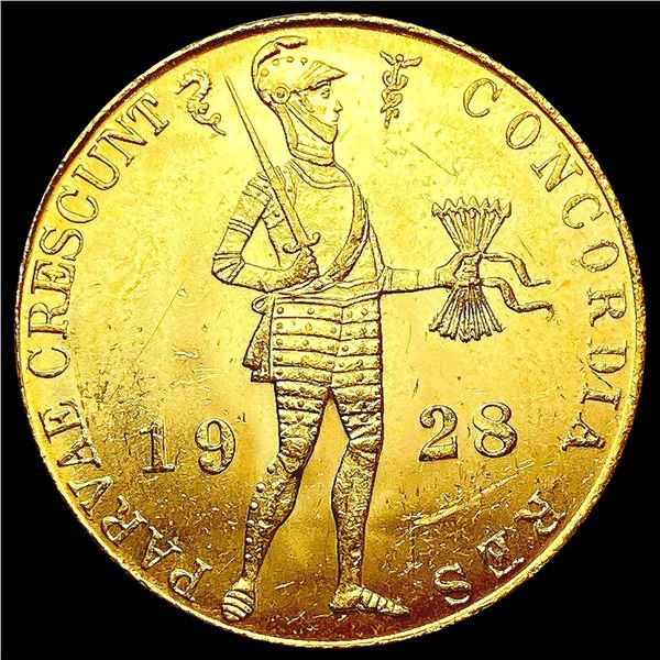 1928 Netherlands .1104oz Gold Ducat CHOICE BU