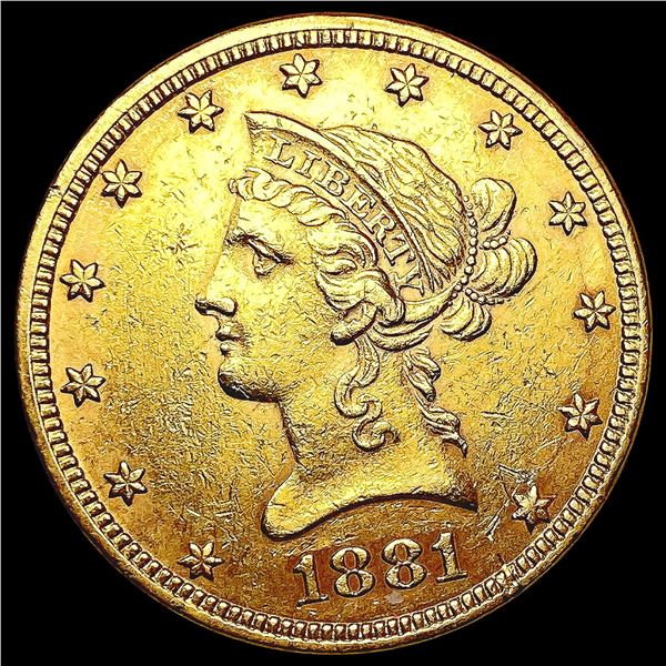 1881 $10 Gold Eagle CLOSELY UNCIRCULATED