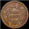 Image 2 : 1851 Braided Hair Half Cent CLOSELY UNCIRCULATED