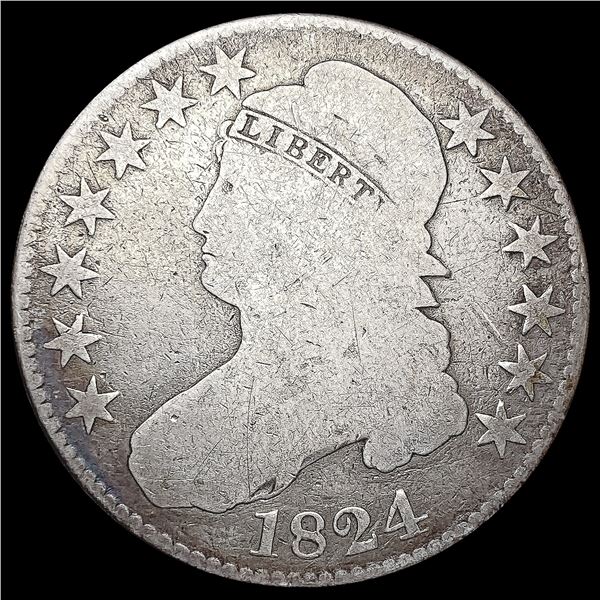 1824 Capped Bust Half Dollar NICELY CIRCULATED