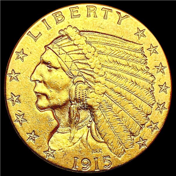 1915 $2.50 Gold Quarter Eagle CLOSELY UNCIRCULATED