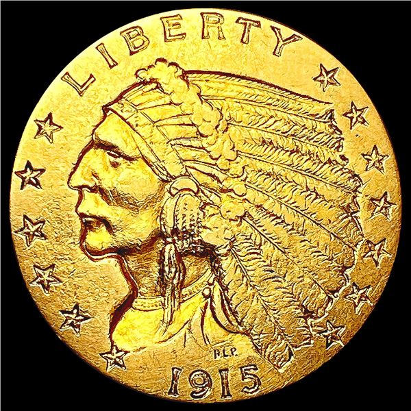 1915 $2.50 Gold Quarter Eagle NEARLY UNCIRCULATED