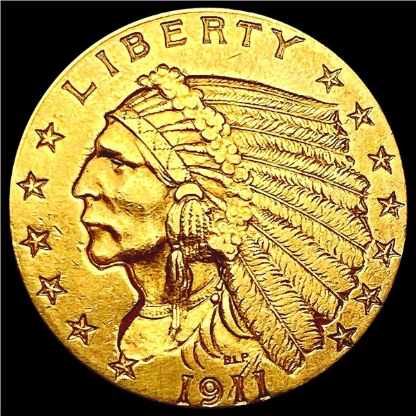 1911 $2.50 Gold Quarter Eagle CLOSELY UNCIRCULATED