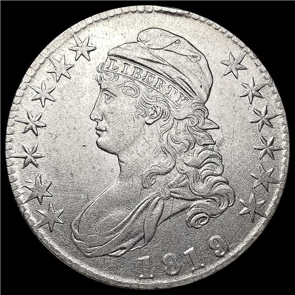 1819 Lg 9 Capped Bust Half Dollar CLOSELY UNCIRCUL